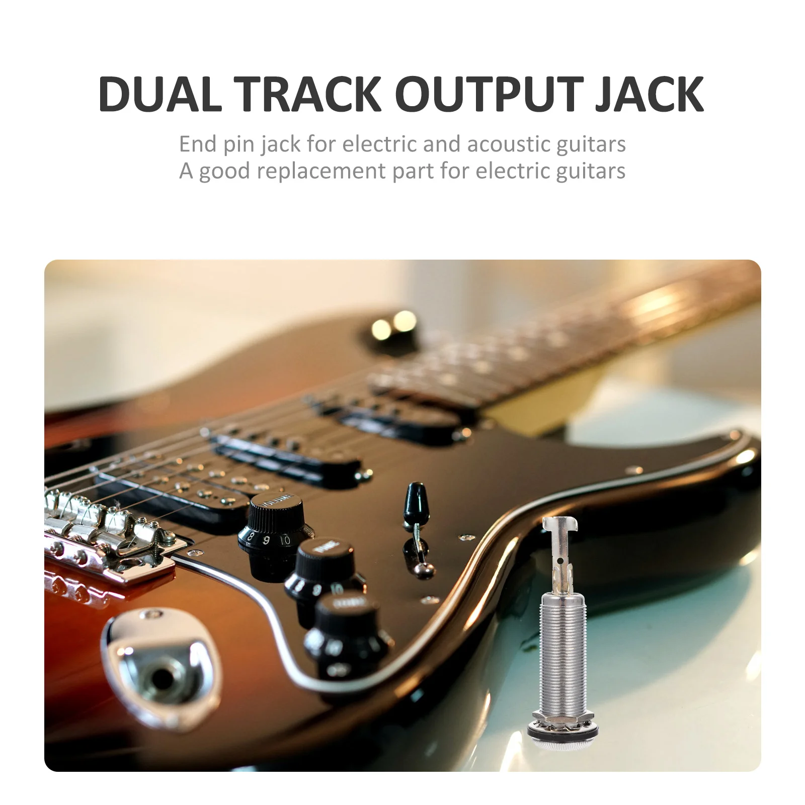 باس الغيتار الكهربائي برميل جاك اسطوانة الناتج المكونات عالية المتانة المدمجة مقبس ستيريو استبدال جزء باس برميل جاك #1