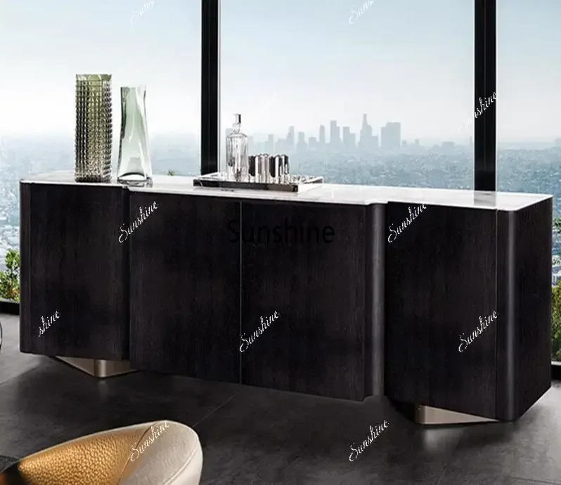 Italian light luxury dining side cabinet, post-modern simple decorative cabinet  FT