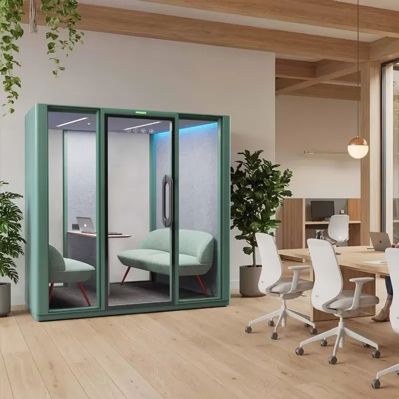 Portable Video Call Booth Soundproof Office Compartment Furniture Recording Noise Reduction Phone Booth for Office Use
