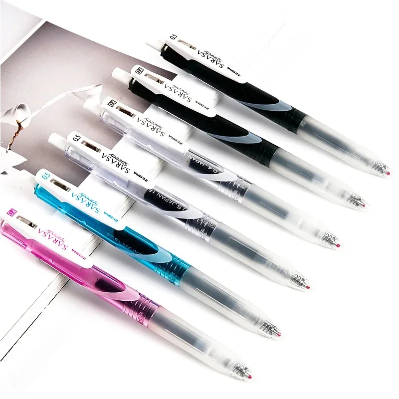 3 Stück Japan ZEBRA Gelstift 0,4/0,5 mm JJZ33 Sarasa Speedy Black Carbon Smooth Schnelltrocknend Unterschrift Kawaii Schulbedarf – Detail 5