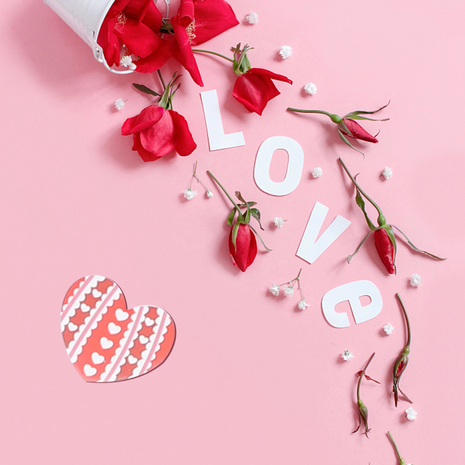 

610pcs Heart Shaped Foams Stickers Colored Valentine Decor Wedding Favor Gift Tags Envelopes Foam