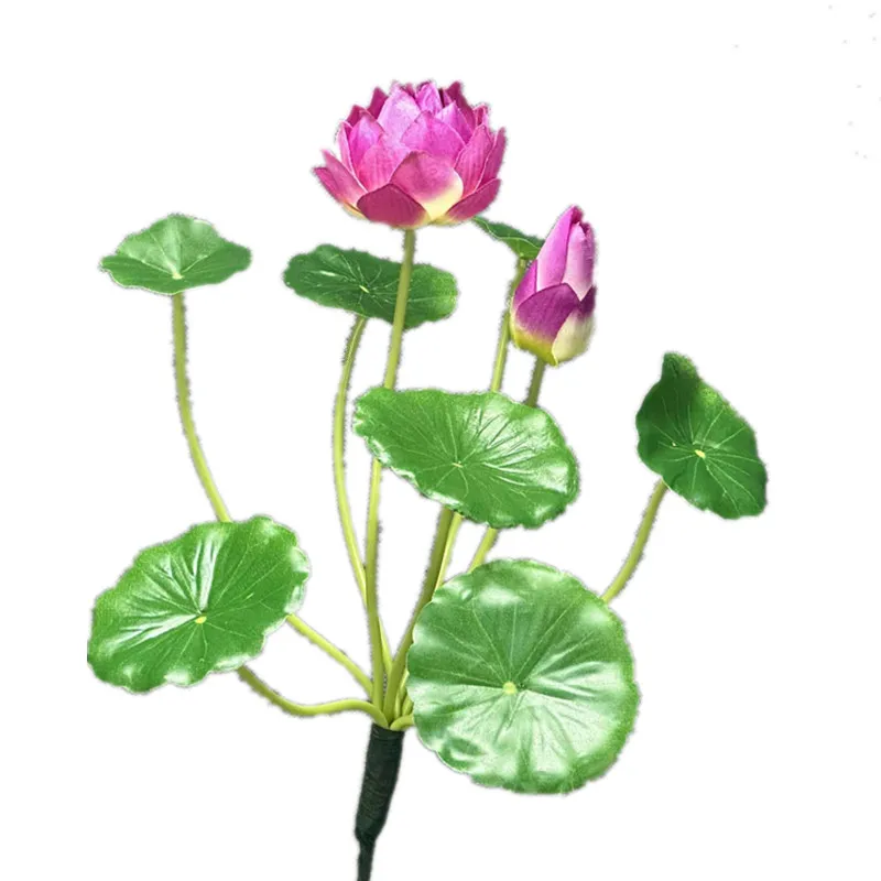 

Artificial Lotus Flower Bouquet Lovely Bowl Lotus Plant Greenery Home Decoration Hotel Arrangement Photography Props 10pcs