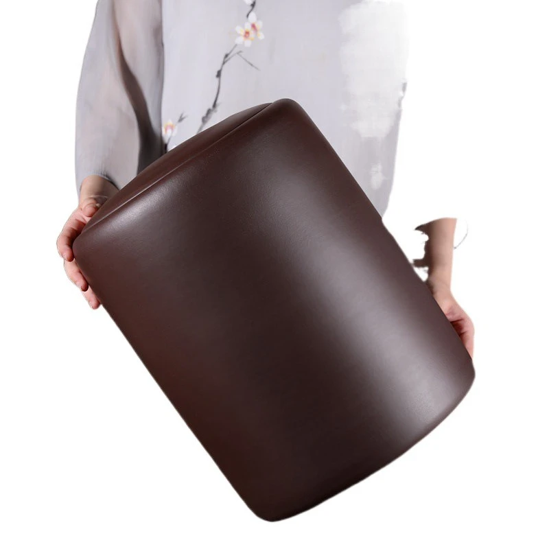 

Large purple sand Pu'er sealed extra large size tea pot storage ceramic household awakening loose
