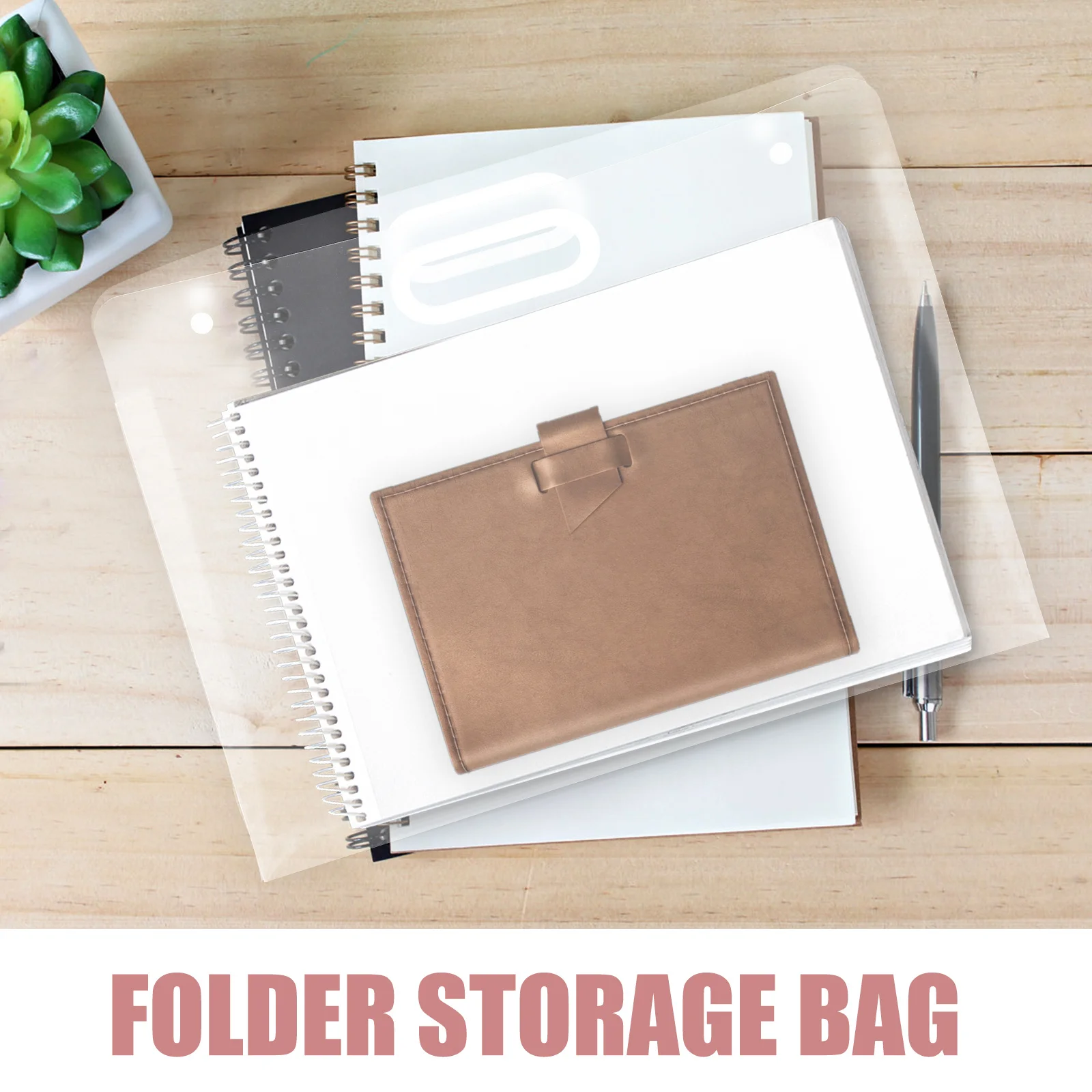 

1pc Painting Holder Bag Pp Material Large Capacity File Organizer Portable Document Storage Pouch For Office Art Work Receipts