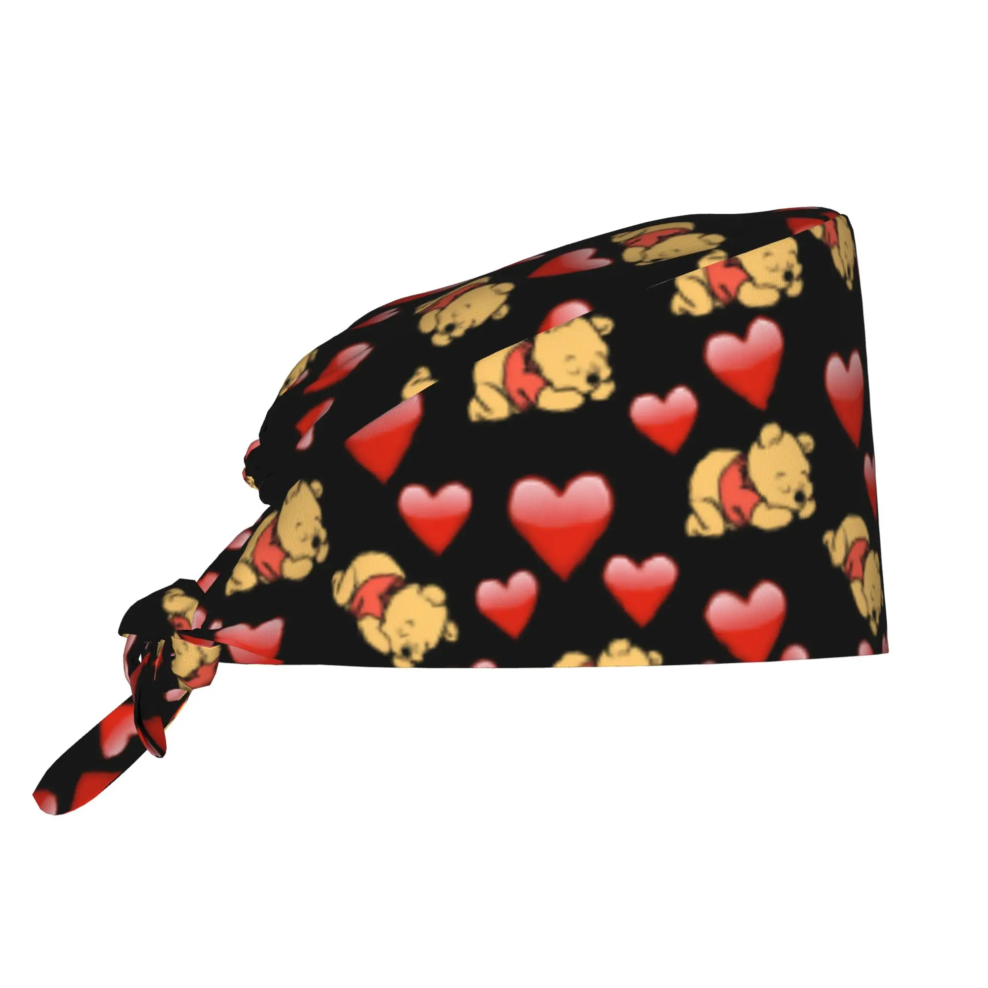 Custom Winnies Anime Poohes Scrubs Cap Surgical Hats Men Women Bears Cartoon Operating Room Cap Operator Hats Lab Works Hat