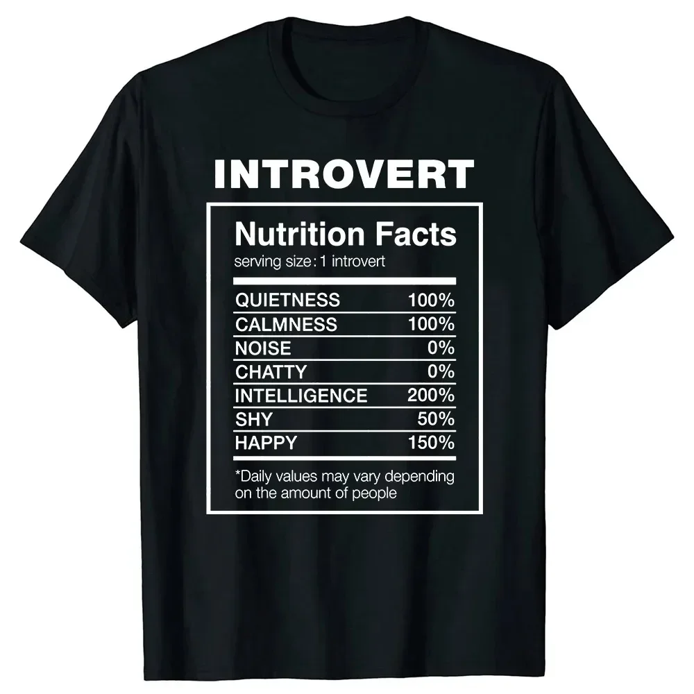 Funny Sayings Humor Introvers Joke T Shirts Summer Cotton Streetwear Humor Quotes Christmas Gifts T-shirt Introvert Logo T Shirt