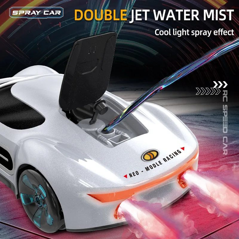 4WD RC Drift Car With Music Led Lights 2.4G Gesture Radio Remote Control Spray Stunt Car 360° Rotating Climbing Car Toys Gift