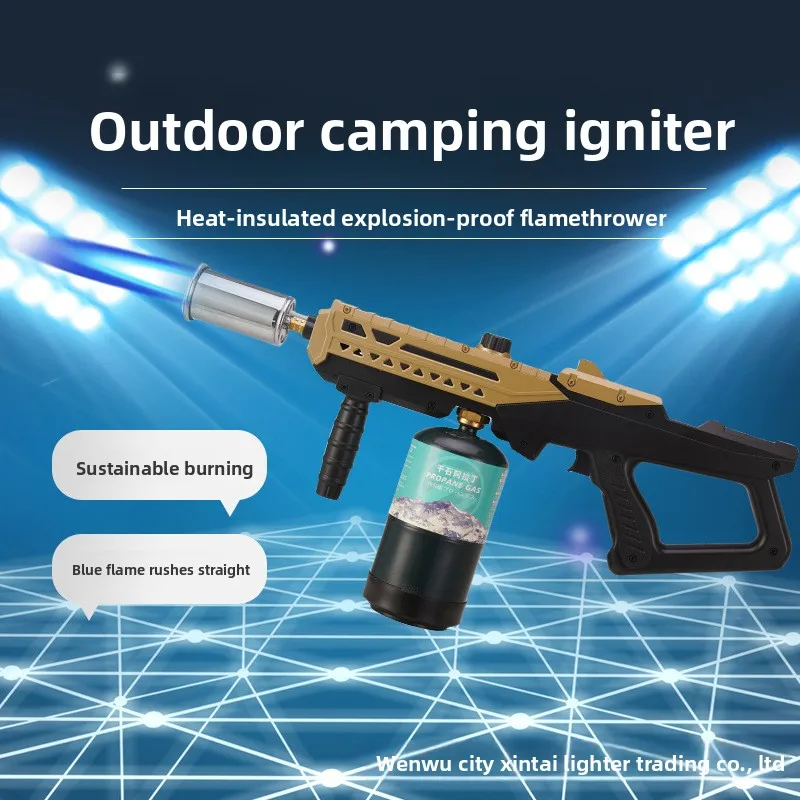 Windproof Spray Gun Outdoor Camping Match Weeding Artifact Multi Functional Lighter Spitfire Burner Courtyard Weeding
