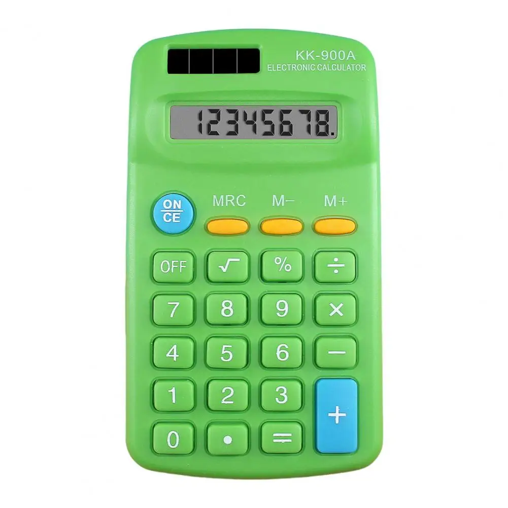 Creative LED Large Screen High Precision Battery Powered Big Button Business 8-Digit Mini Calculator Calculator Learning
