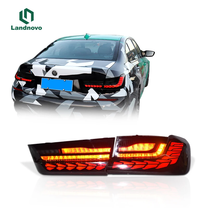 

Landnovo body parts car rear light led lamp car taillight replacement For 3 series g20 dragon scale style led tail light