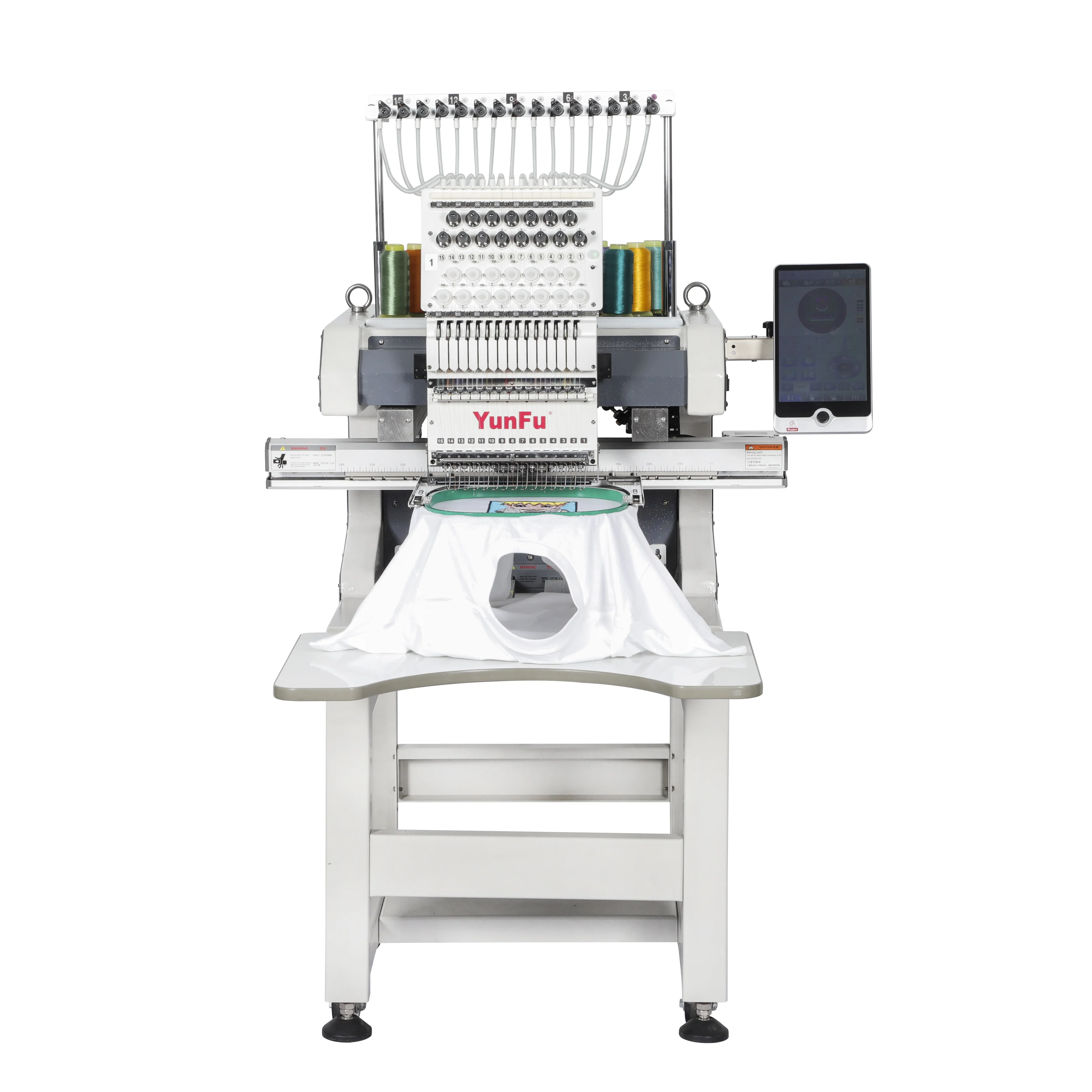 YunFu 2025 آلة التطريز التجارية 100% الأصلي 400*600 مم 12/15 إبرة التطريز حالة جديدة 100% المحرك للاستخدام المنزلي
