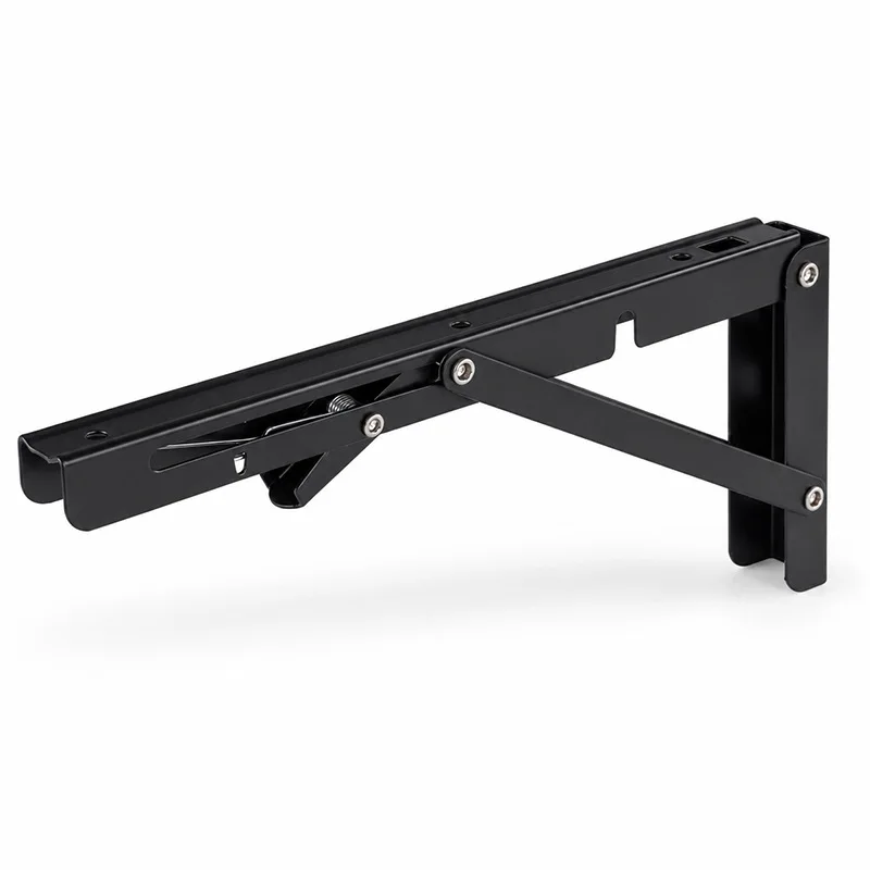 2pcs 6-20inch Stainless Steel Folding Angle Bracket Triangle Shelf Heavy Support Adjustable Wall Mounted Bench SilverWhite Black