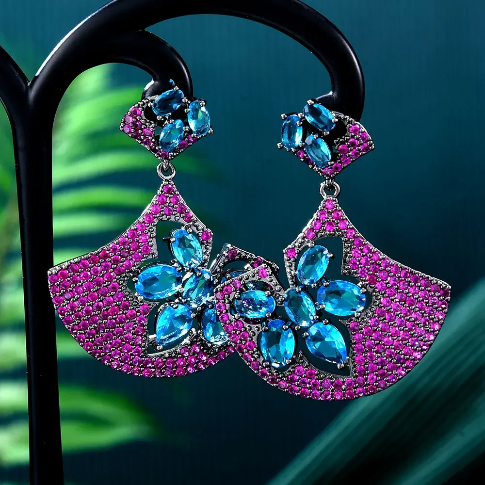 

Kellybola Luxury Gorgeous Cute Pendant Earrings For Women Lady Bridal Wedding Party Dubai Shiny Earrings Jewelry Daily Party