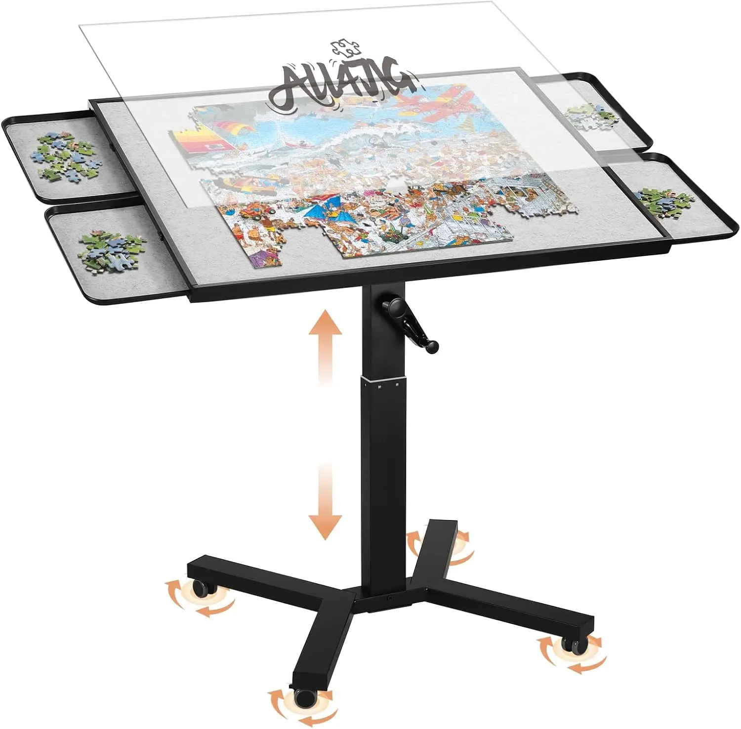 1500 Piece Metal Jigsaw Puzzle Table, 24.92