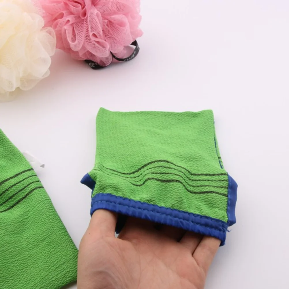 3 uds toalla accesorios de baño guantes para frotar ducha depurador exfoliante baño verde