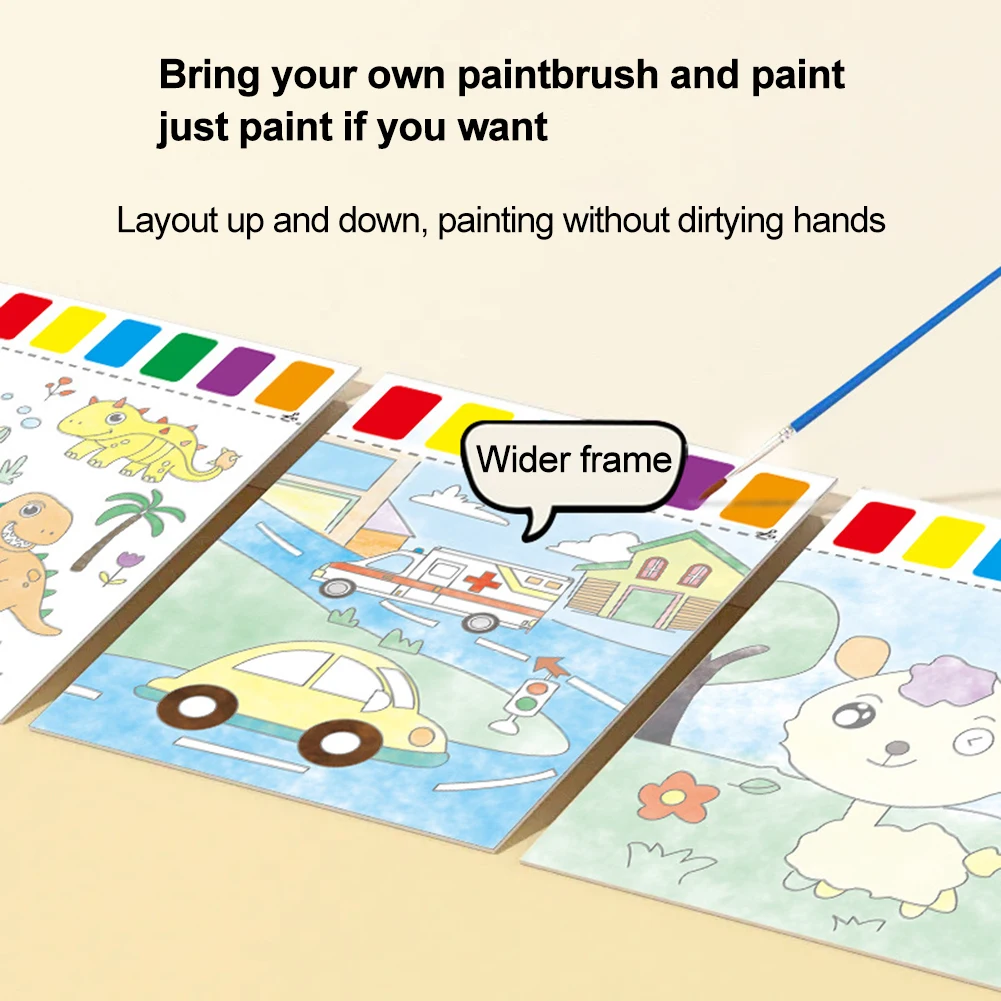 5 Packs Painting Paper Family Activities Gift Water Colouring Book 40 Sheets For Childrenfor MagicVehicle Entertainment Crafts