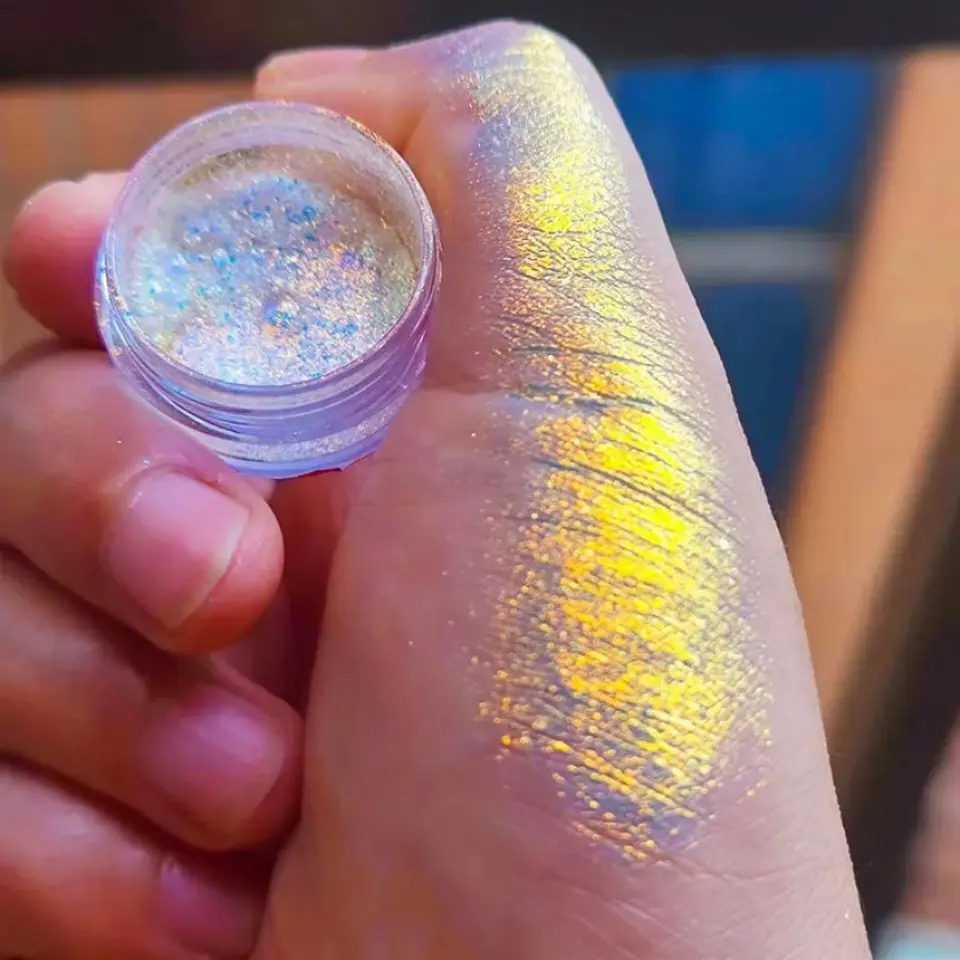 Polvo de espejo holográfico camaleón 35 colores, 1-2g, polvo mágico para frotar uñas, decoración navideña 6