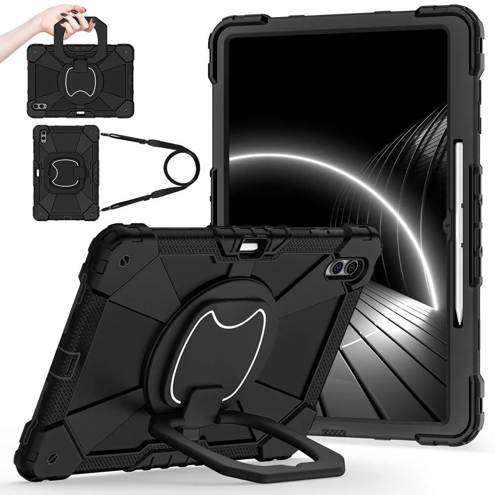 Heavy-Duty Protective Case with Rotating Stand and Shoulder Strap For Samsung Galaxy Tab S12 Ultra / S11 Ultra 5G 14.6
