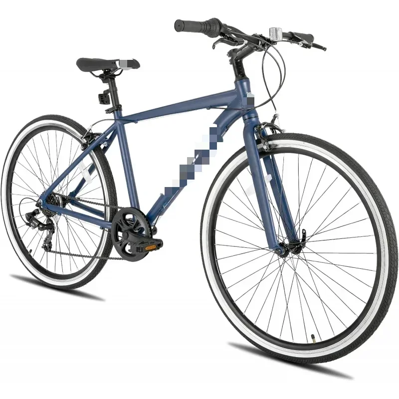 

YY2Hiland Mens and Womens Hybrid ,-Over or Step-Through Frame,700C Wheels Urban Commuter Bike,7 Speeds Road Bicycle for Adult