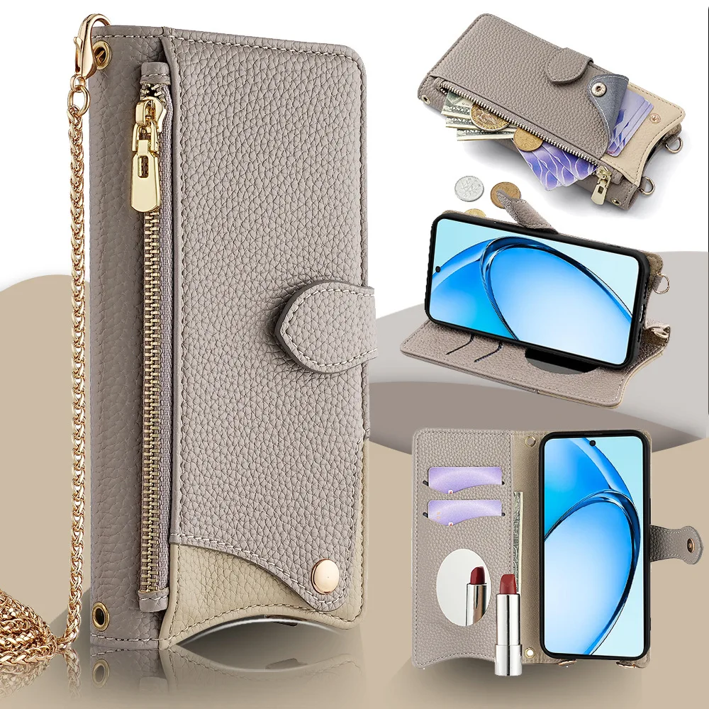 

For RealmeGT7Pro GT2 GT2Pro GTneo2 GTneo2T GTneo3T 12 12Pro 12ProPlus Q3S Fish tail wallet card insertion flip phone case