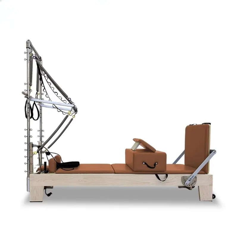 

Hot Selling Maple Wood Core Bed with Half Trapeze Yoga and Pilates Fitness Workout Wooden Pilates Machine