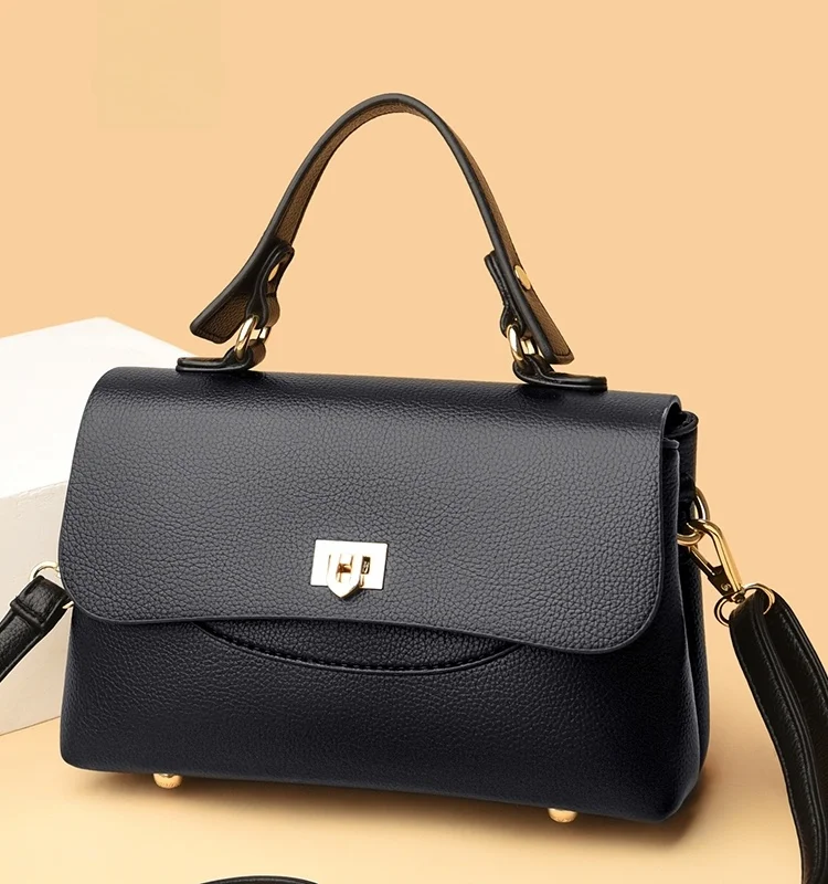 

Sli mat Leather oulder Bag Trendy Women's Crossbody Bag Faionable Satchel Handbag Soft Cowhide Large Capaci