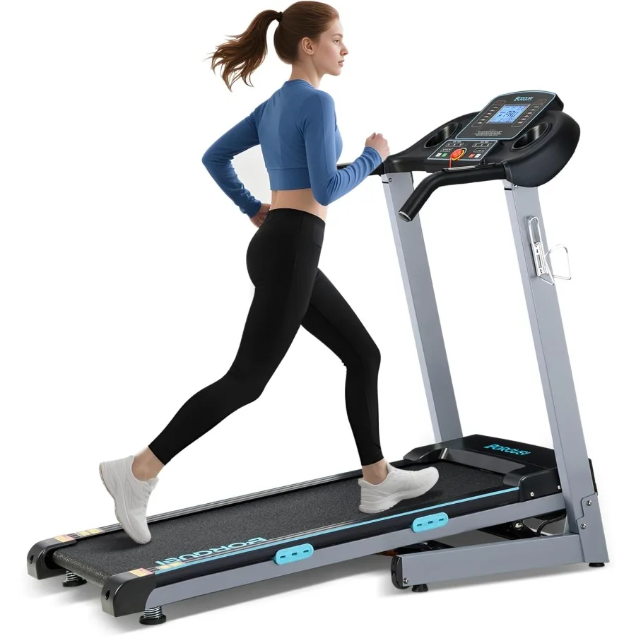 

Electric Treadmill with Auto Incline Adjustment for Home Workouts 300 lb Weight Capacity 3.0HP Motor Up to 8.5 MPH Speed 17.5In