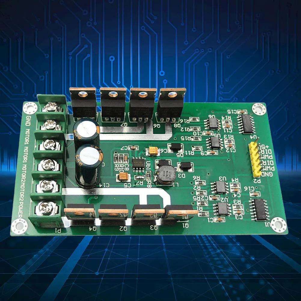 DC Motor Drive Board com função de freio, H-Bridge MOSFET, DC Motor Driver Board, 10A, 3V-36V