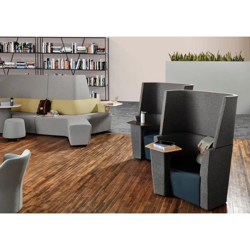 Cadeira, área de espera de lazer, cadeira de privacidade com encosto alto, biblioteca universitária, cadeira única super alta com mesa