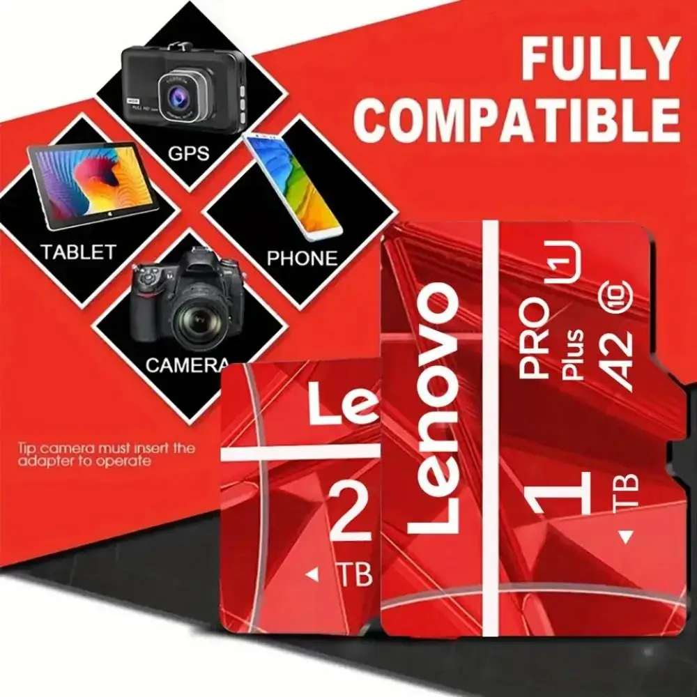 Lenovo-Carte mémoire haute vitesse d'origine, 2 To, 512 Go, 256 Go, 128 Go, Classe 10, TF, Carte SD, 1 To, Carte mémoire pour téléphone, ordinateur, appareil photo