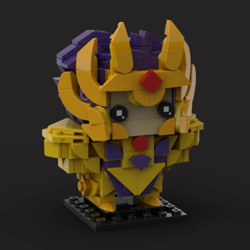 Moc Anime Saint Seiyaed Golden Twelve Constellation Brickheadz Model Building Blocks Set Warrior Action Figures Bricks Toy Gifts