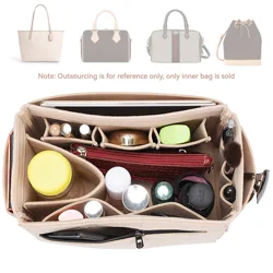 Make up Organizer Felt Cloth Handbag Organizer Insert Bag Travel Inner Purse Portable Cosmetic Bags Fits Speedy Neverfull