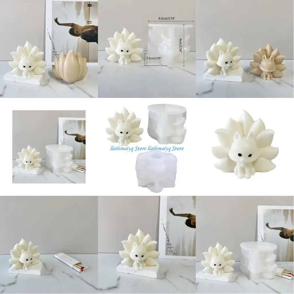 

573B Foxes Mold Premium Silicone Mould Party Supplies for Making Soap DIY Baking Cake Fondant Decorations