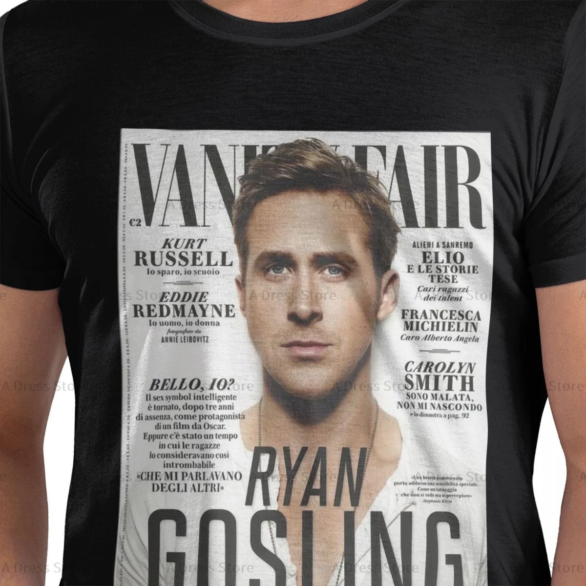 Ryan Gosling Men's round neck Oversized T-shirt,ins style,Tee shirt Novelty all the year round Gift