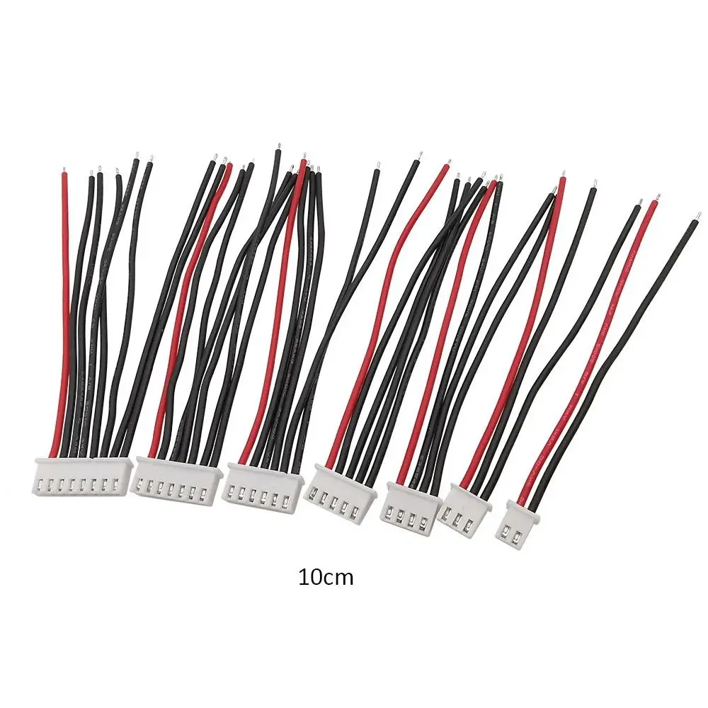 10CM RC Lipo Battery Balancer Charger Plug 22AWG 1S 2S 3S 4S 5S 6S 7S Wire Connector 2.54mm Pitch Connector Plug Wire