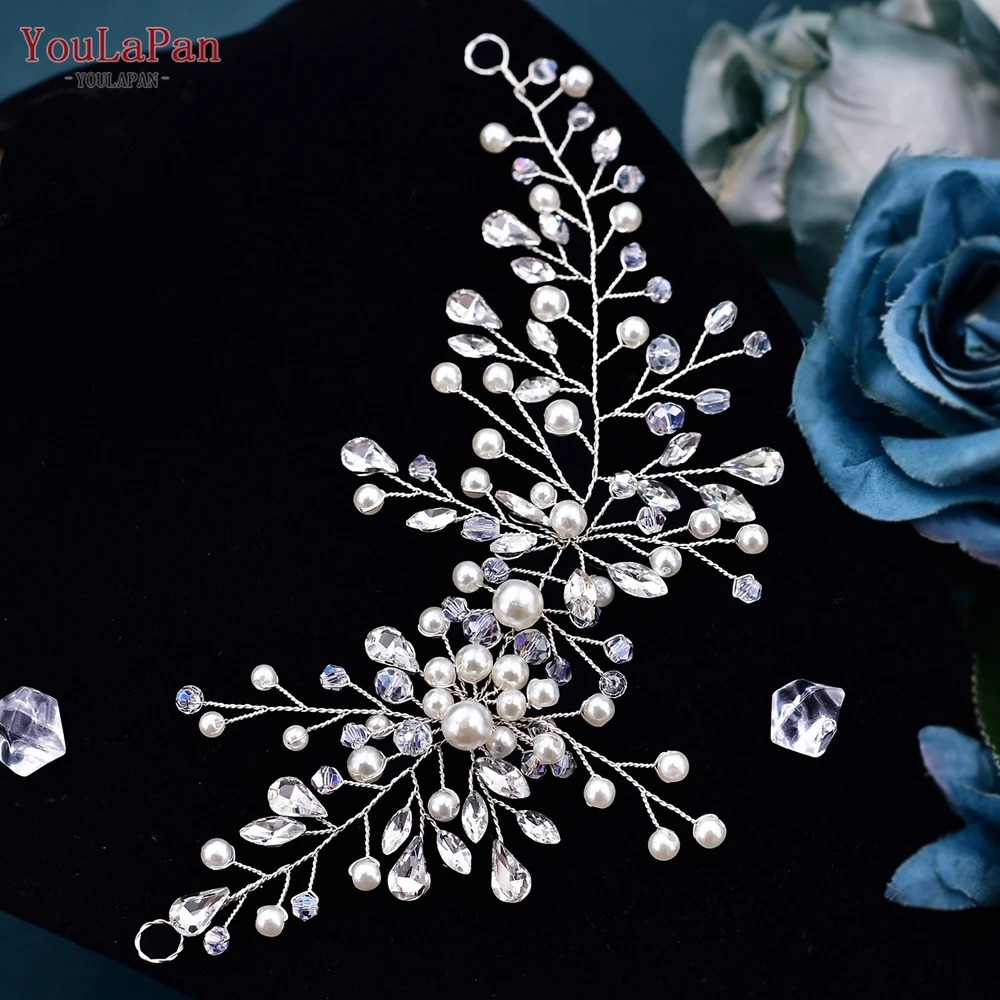 YouLaPan Sliver Color Waist Chain Bridal Pearl Rhinestone Belt Woman Evening Gown Sash Ribbon Wedding Dress Accessories SH84