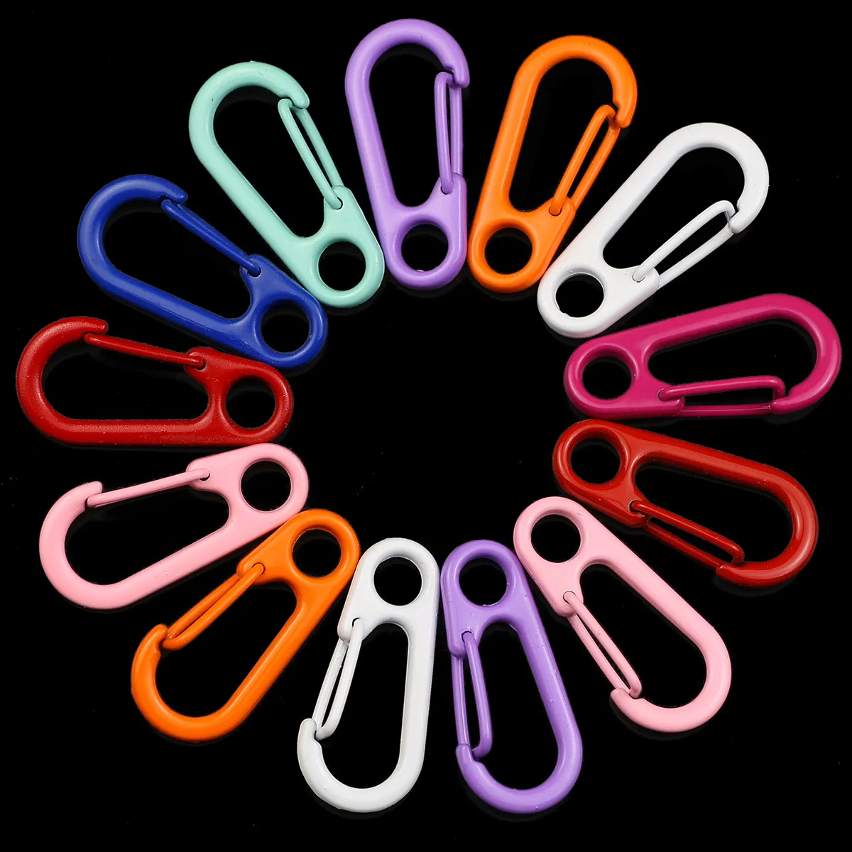 31mm 3-20pcs olorful Lacquered Alloy Multi-color Mixed Lobster Buckle CLoose Keychain For Jewelry Making DIY Accessories