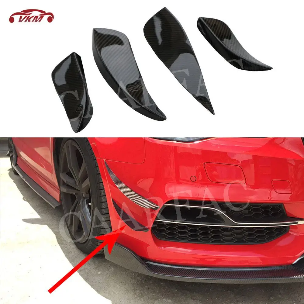 

Carbon Fiber Front Bumper Lip Side Canards Splitter Fins Winglet For Audi A3 S3 Sedan 2014~2018 Car Accessories