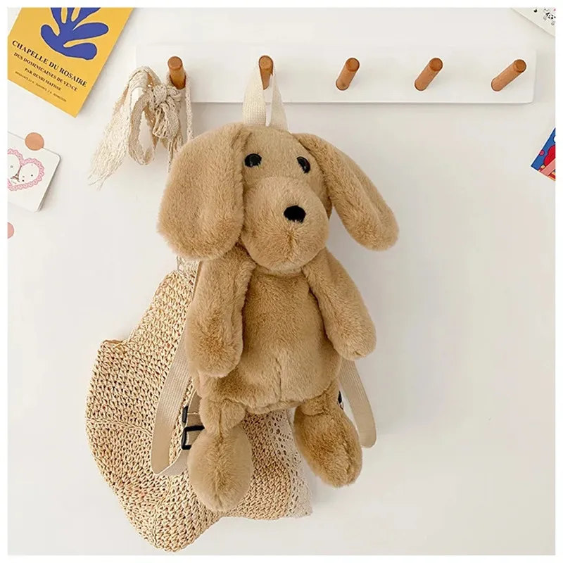 Borsa da ragazza femminile simpatico cartone animato peluche zaino per cani borse da scuola zaino Mochila Escolar Com Rodinha Plecak zaino da scuola borsa per libri