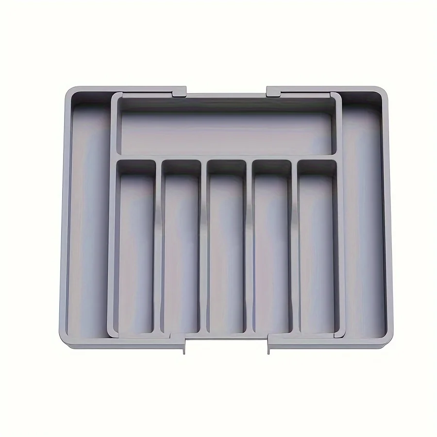 Expandable Cutlery Tray, With 8 Compartments, Adjustable Plastic Kitchen Utensil Organizer, Fork Spoon   Drawer Divider, Flatwar