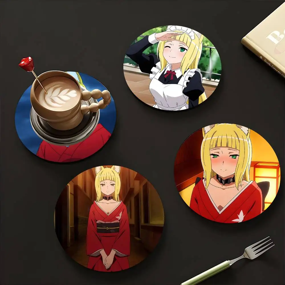 1pc Sanjouno Haruhime Anime Characters Wooden Coaster Colour Printing Cup Mat Home Desk Decoration Gifts