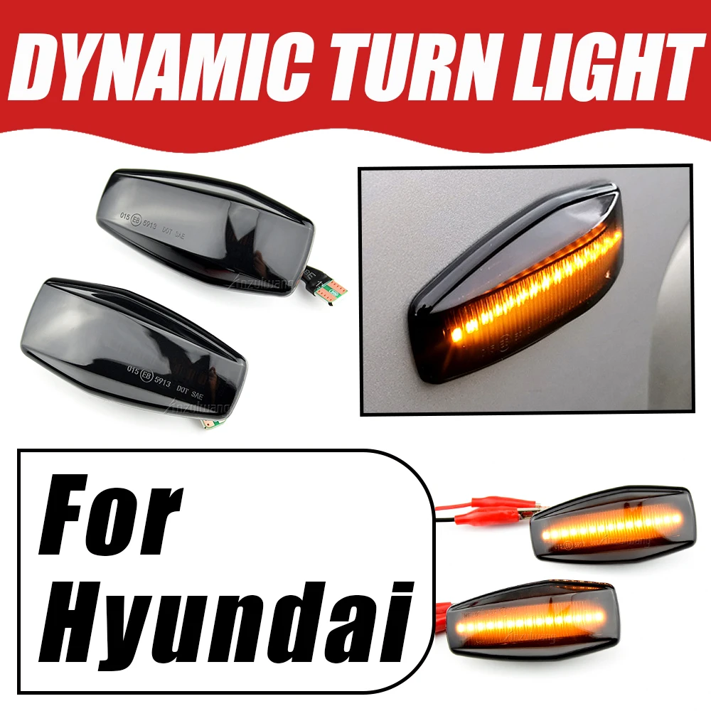 2pcs Fit For Hyundai Coupe (GK) 2002-2008 Indicator LED Side Marker Turn Signal Light Fit For Hyundai Matrix (FC) 2001-2010