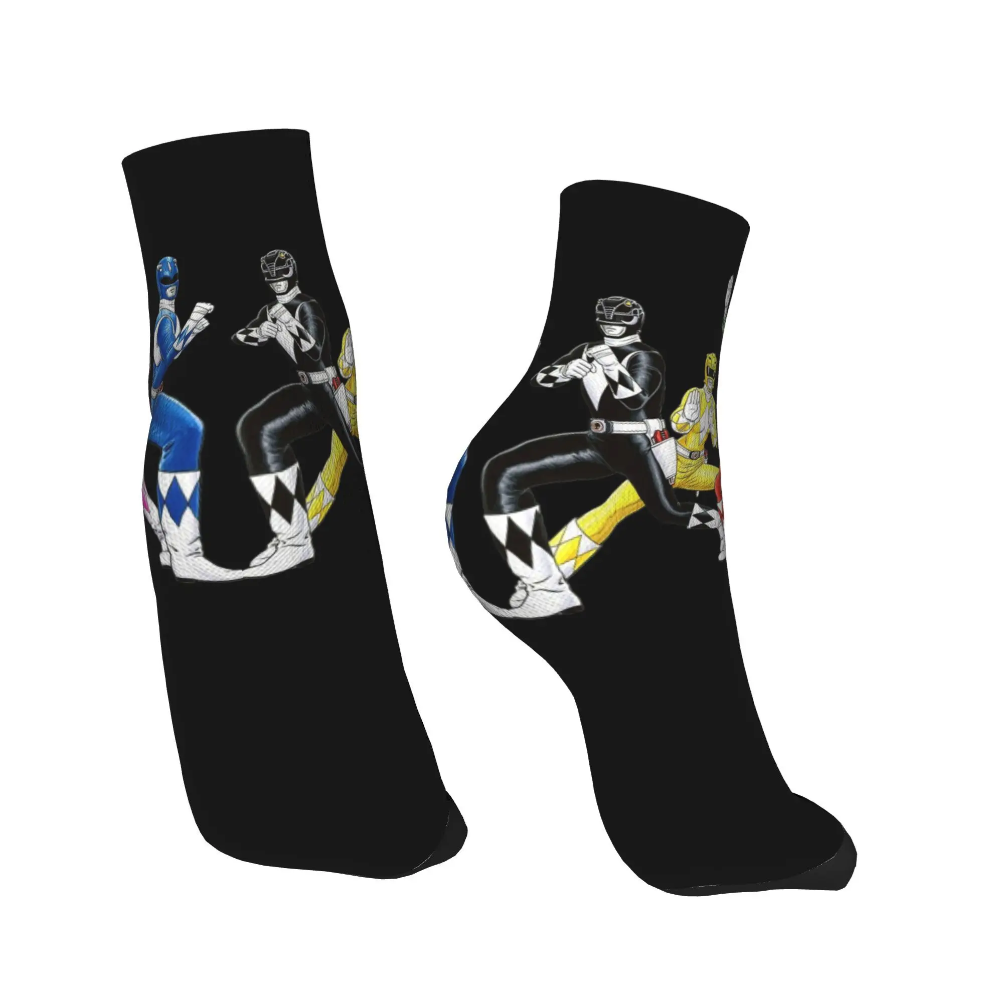 All Seasons Mighty Morphin Power Ranger Socks Harajuku  Sport Middle Tube Socks Soft Fashion Stockings for Men Women Christmas