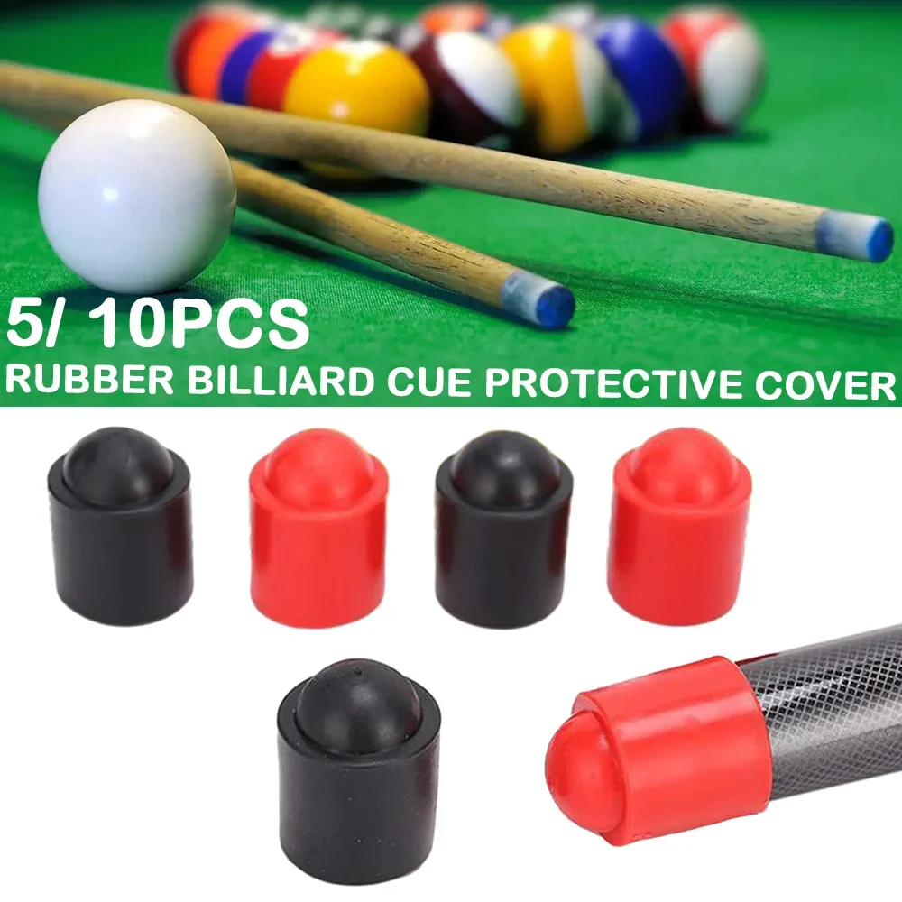 

5/10Pcs Pool Cue Stick Bottom Cover Anti-Collision Pool Cue Protective Cover Pool Accessories Snooker PE Cue Bottom Cover