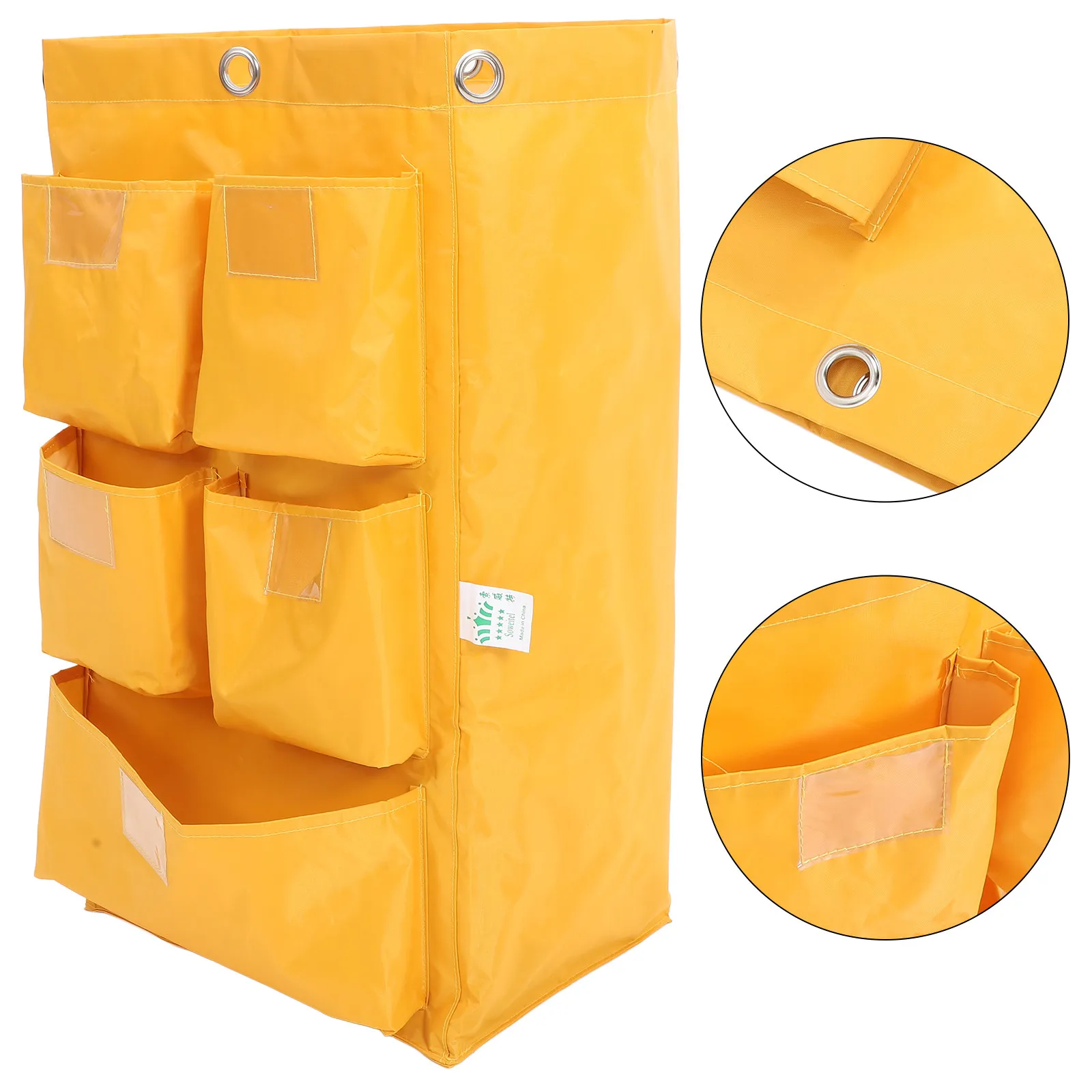 

Janitorial Cart Bag Oxford Cloth Thick Cleaning Trolley Trash Collecting Replacement Housekeeping Supply Storage Bag