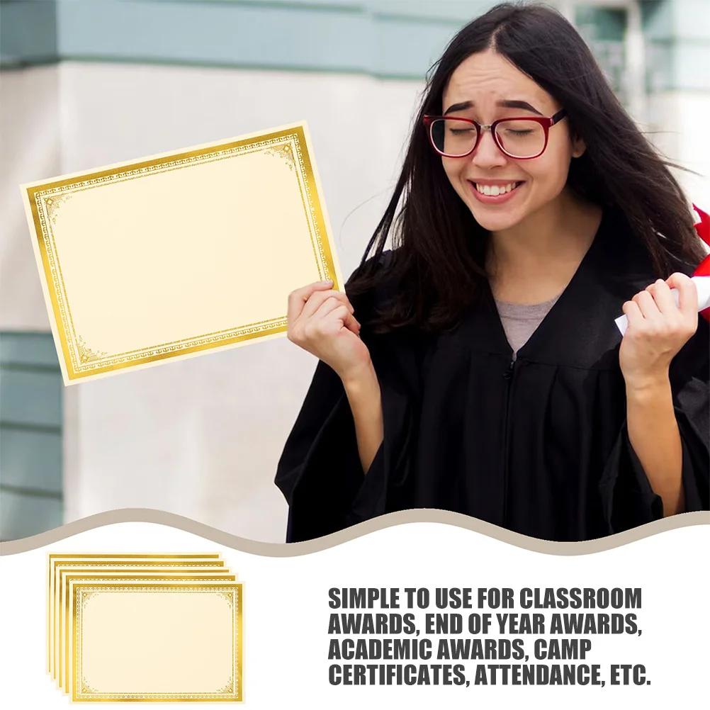 

35pcs For Award Diploma Gift Certificates Blank Printable School Certificate Paper Graduation Honor Certificate Inner Paper