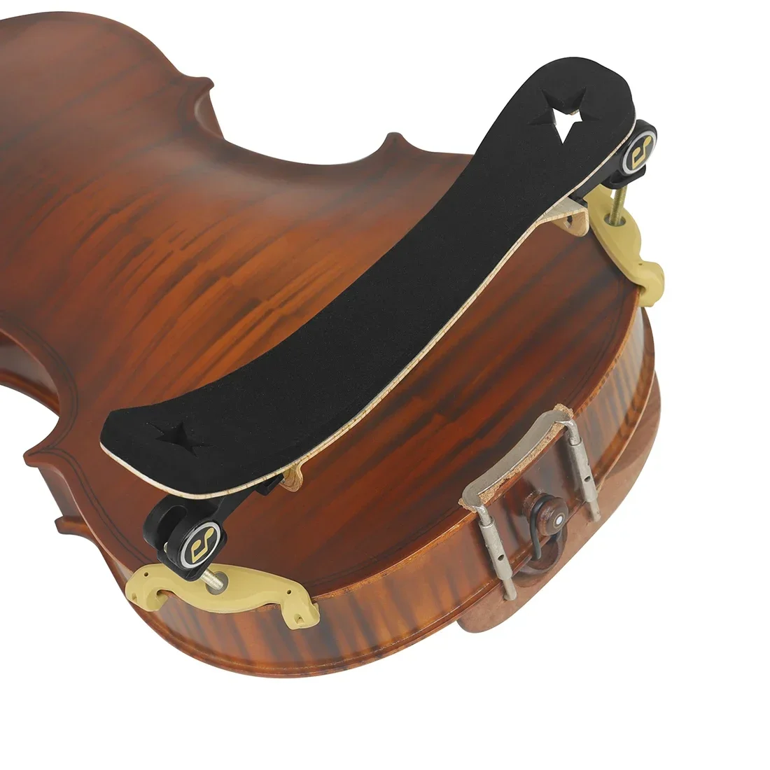 IRIN Violin Shoulder Rest Black Padded Aluminum Alloy Violin Shoulder Rest for 4/4 3/4 1/2 1/4 1/8 Violin Parts & Accessories
