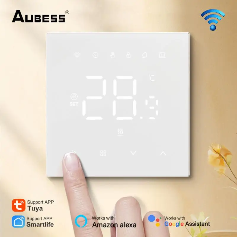 

Tuya Smart WiFi Thermostat For Water Floor Heating Electric Heater Wall-mounted Boiler Voice Control Works Via Alexa Google Home