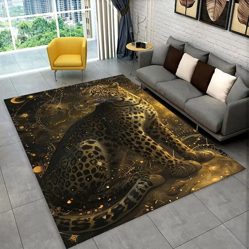 Fierce Leopard Cheetah Animal Beast Large Area Rug Non-slip Carpet for Bedroom Living Room Sofa Doormat Home Decor Floor Mat - view 3