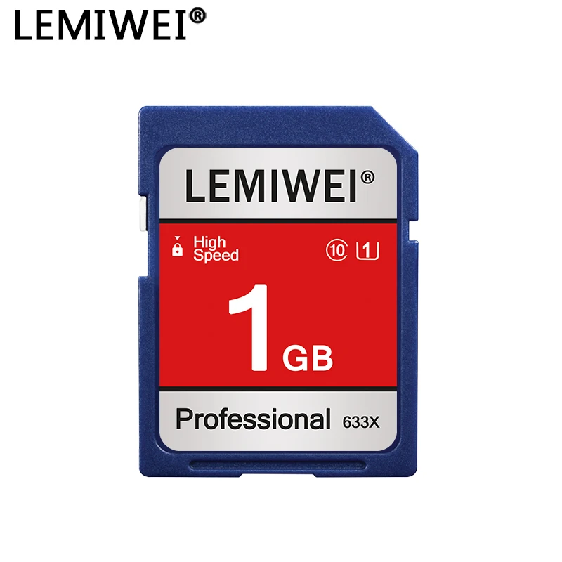 بطاقة ذاكرة Lemiwei 256 ميجابايت 512 ميجابايت 1 جيجابايت 2 جيجابايت بطاقة SD عالية السرعة احترافية 633x بطاقة تخزين U1 فئة 10 UHS-I للكاميرا